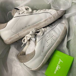 Sam Edelman Aubrie Distressed White Sneakers Women Size 6